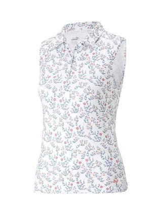 Polo Blanc Imprimé Fille Puma Flo 1