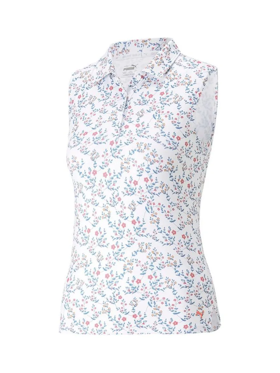 Polo Blanc Imprimé Fille Puma Flo 1