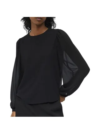 Blouse Noire fluide Femme Vero Moda Mila 1