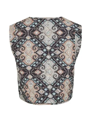 Gilet Noir à motif Femme Vila Vietra Quilted 2