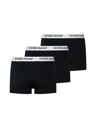 X3 Boxers Noir/Blanc Homme Guess Trunk 2