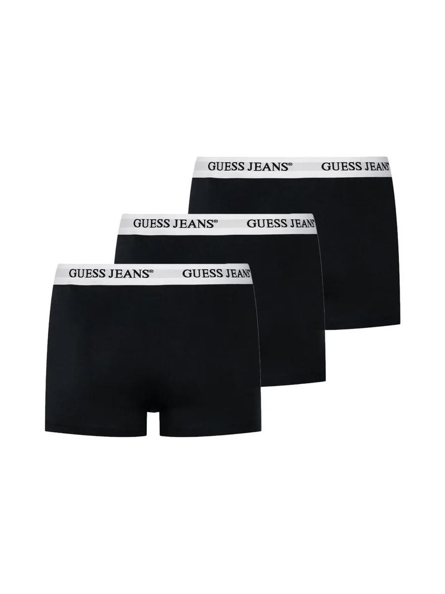 X3 Boxers Noir/Blanc Homme Guess Trunk 2