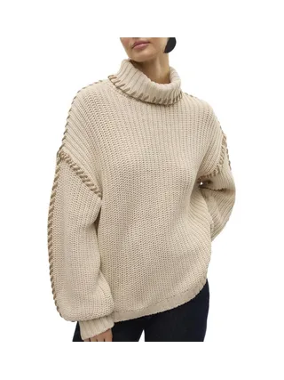 Pull Beige Femme Vero Moda Newcream 1