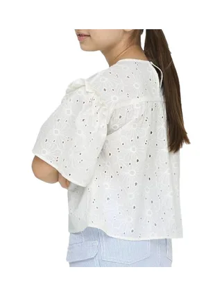 Blouse Blanche Fille Kids ONLY Daisy 2