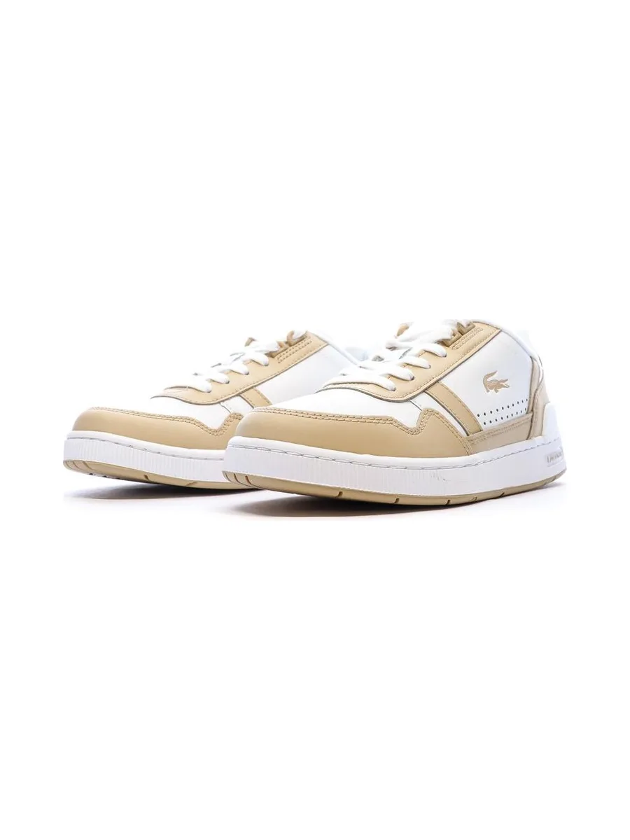 Baskets Blanche/Beige Homme Lacoste T-clip 124 7