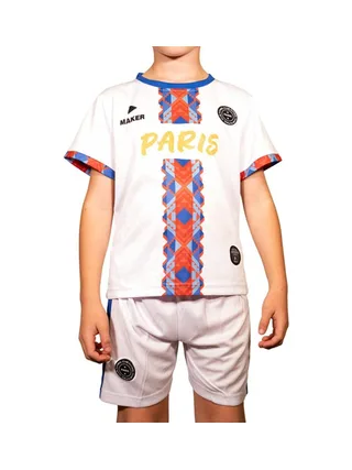 Ensemble Blanc/Rouge Enfant Sport Zone Paris 1