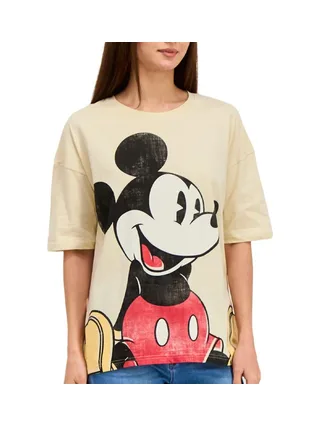T-Shirt Beige Femme Disney Sitting Slouch 1