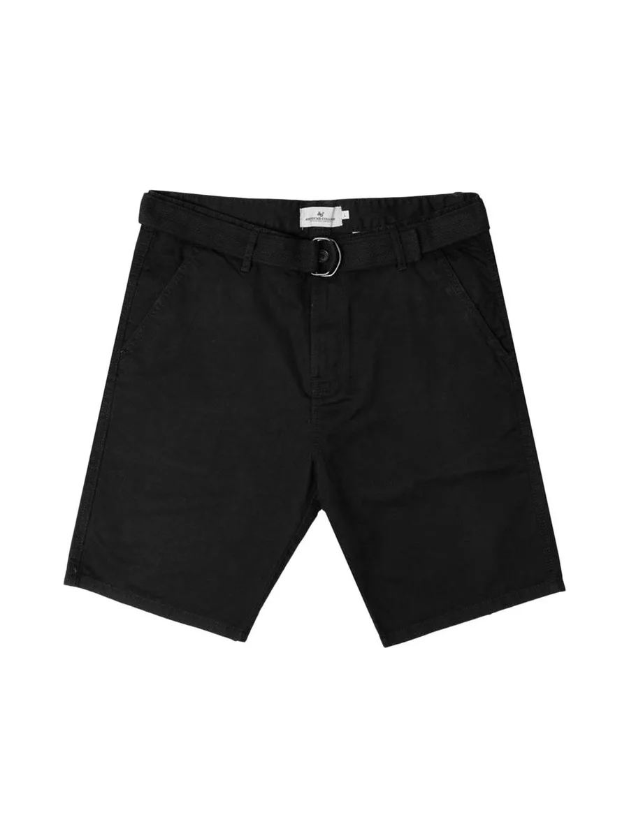 Short Noir Homme American College Chino 2