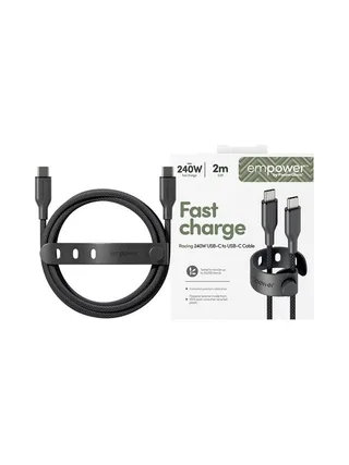 PanzerGlass empower™ by ® Racing 240W USB-C to USB-C Cable | USB 2.0 | 2M | Space Black USB cable 2