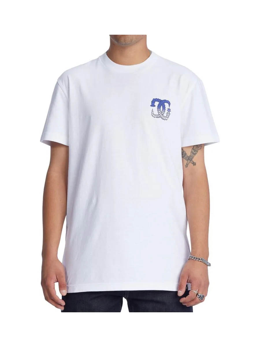 T-Shirt Blanc Homme Dc shoes Star Screwed 2
