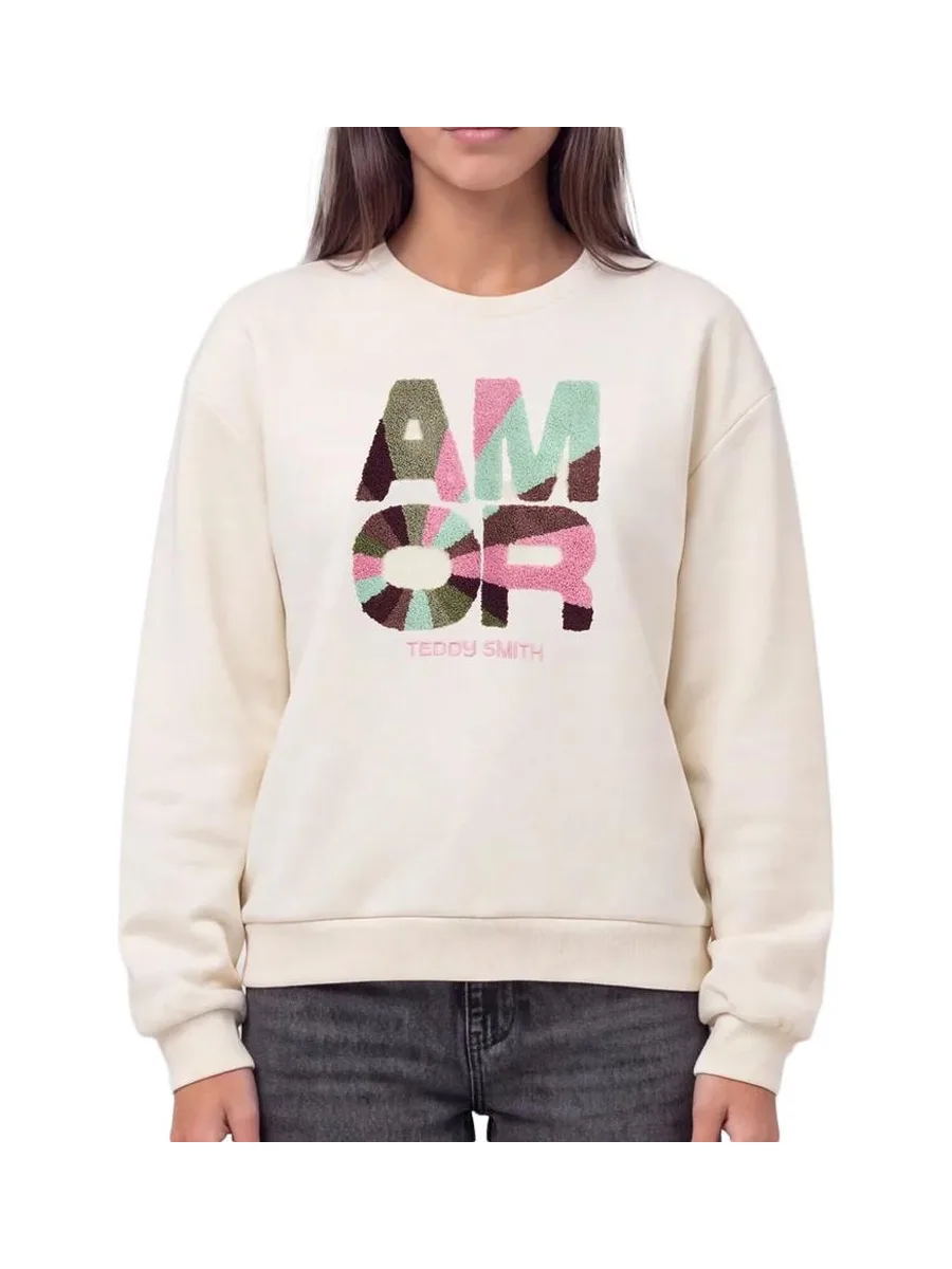 Sweat Blanc Femme Teddy Smith Vaya 2