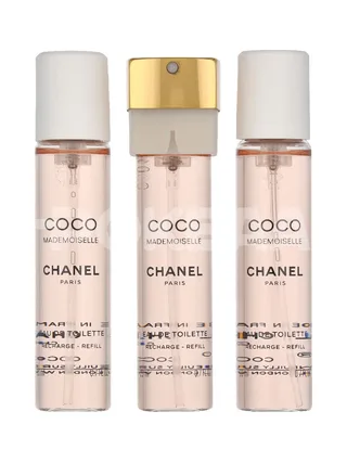 Chanel Coco Mademoiselle Giftset 60ml - 3x Edt Spray Refill 20Ml - Twist and Spray - Purse Spray 2