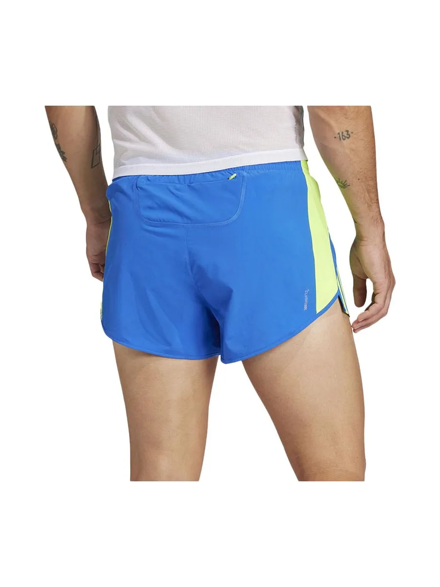 Short Bleu/Vert Homme Adidas Adizero 3