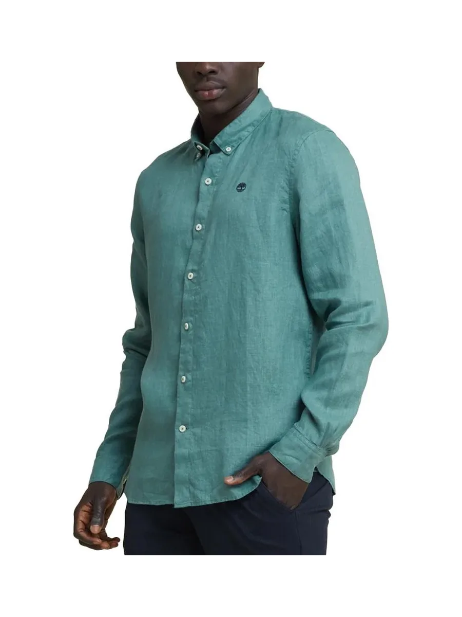Chemise Bleu Homme Timberland Linen 2
