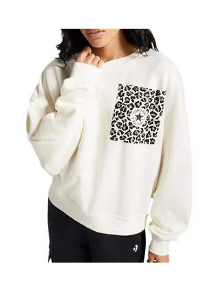 Sweat Beige Femme Converse Leopard 1