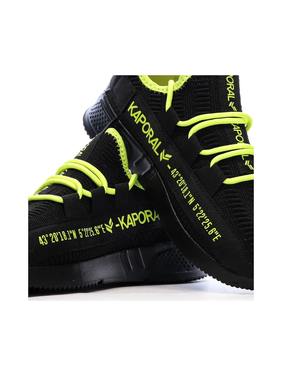 Baskets Noir/Jaune Homme Kaporal Dofino 8