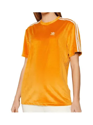 T-shirt en Velours Orange Femme Adidas H37840 1