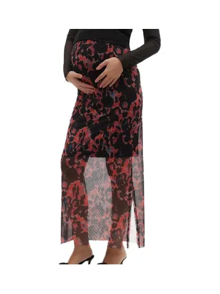 Jupe Noire/Rouge Femme Mamalicious Lella 1