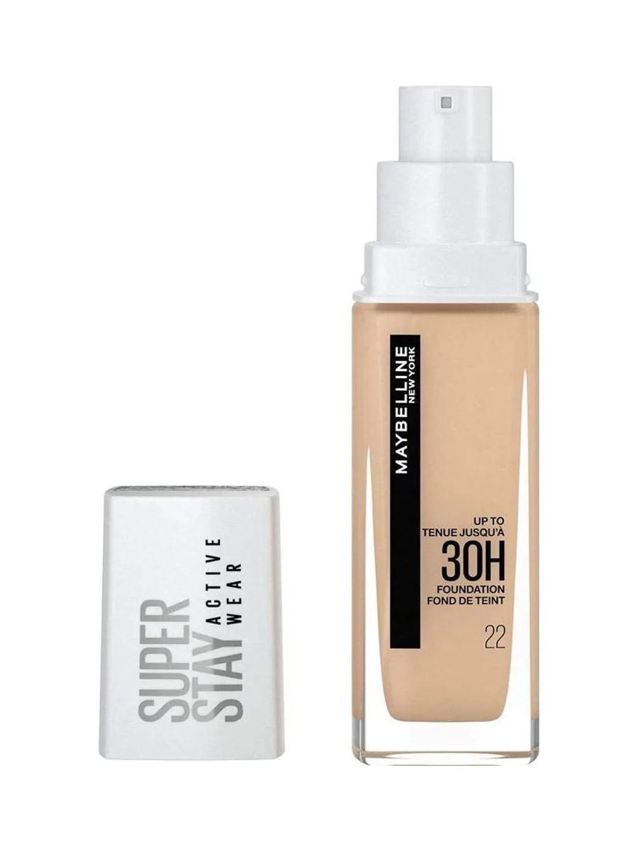 Fond de teint Gemey Maybellin New York SuperStay Active Wear 30H 022 Miel Clair 2