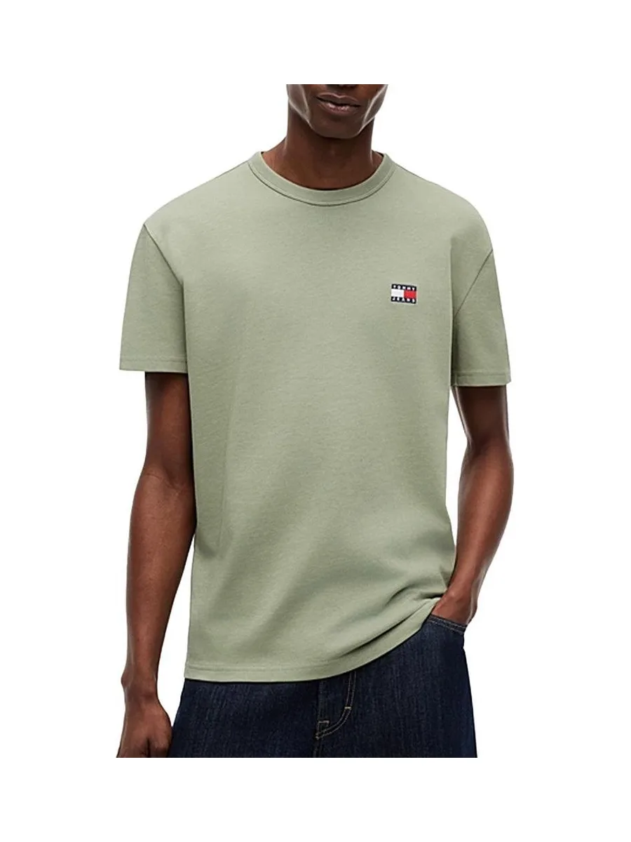 T-shirt Vert Homme Tommy Jeans Reg Badge DM0DM20322 1