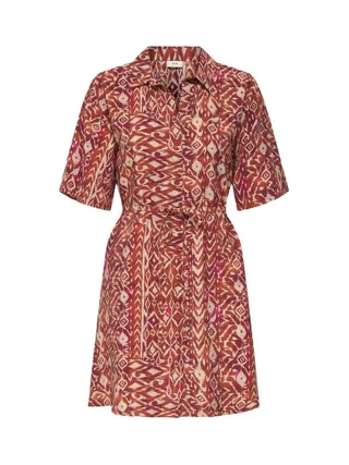 Robe Terracotta/Écru Femme JDY Life 2/4 1
