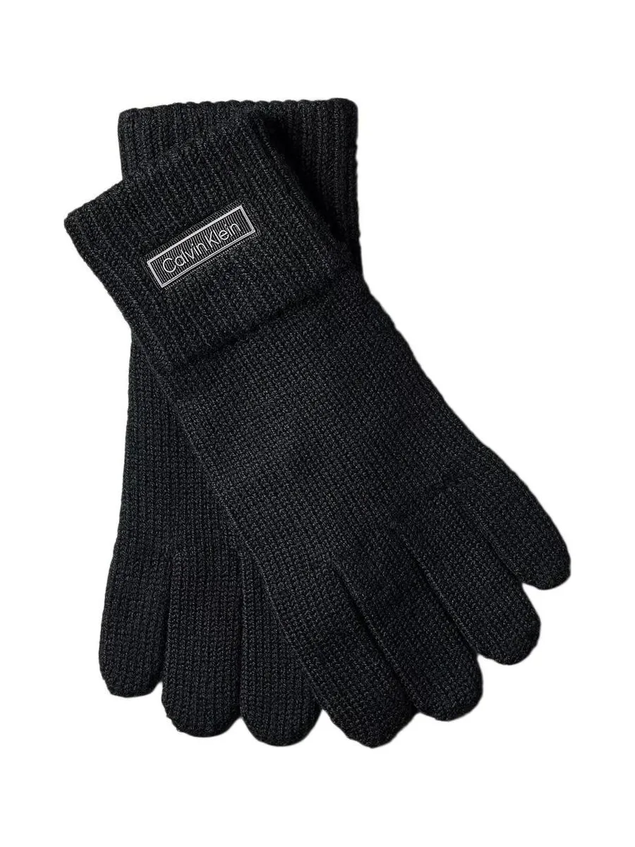 Gants Noir Homme Calvin Klein Jeans Patch 2