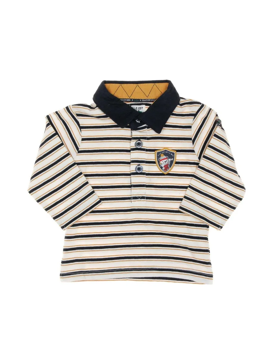 Polo Marine/Beige Garçon EOM Naimo 2