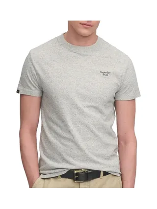 T-Shirt Gris Clair Homme Superdry Essential Serif 1