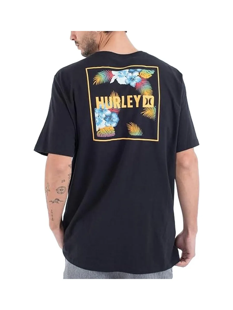 T-shirt Noir Homme Hurley Corners 3