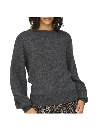 Pulls Gris Femme JDY Jdyrue Glitter L/s Boat Pullove Knt Noos 15330648-DGM 1