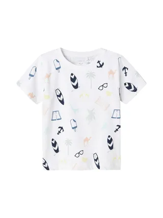 T-Shirt Blanc Garçon Name it Jer 1