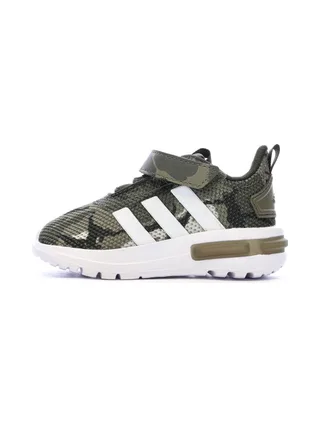 Baskets Kaki/Blanches Garçon Adidas Racer 1