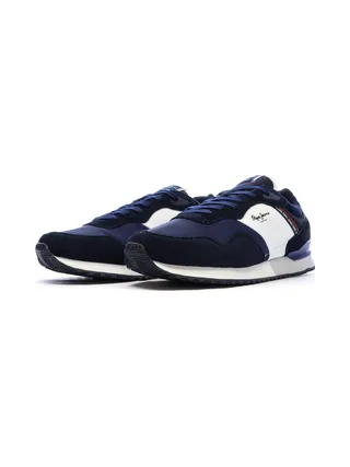 Baskets Marine/Blanche/Bleu Homme Pepe jeans Brit Road M 6