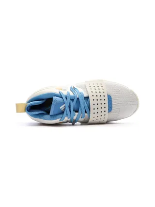 Chaussures de basketball Blanches/Jaune/Bleu Homme Adidas Dame 8 4
