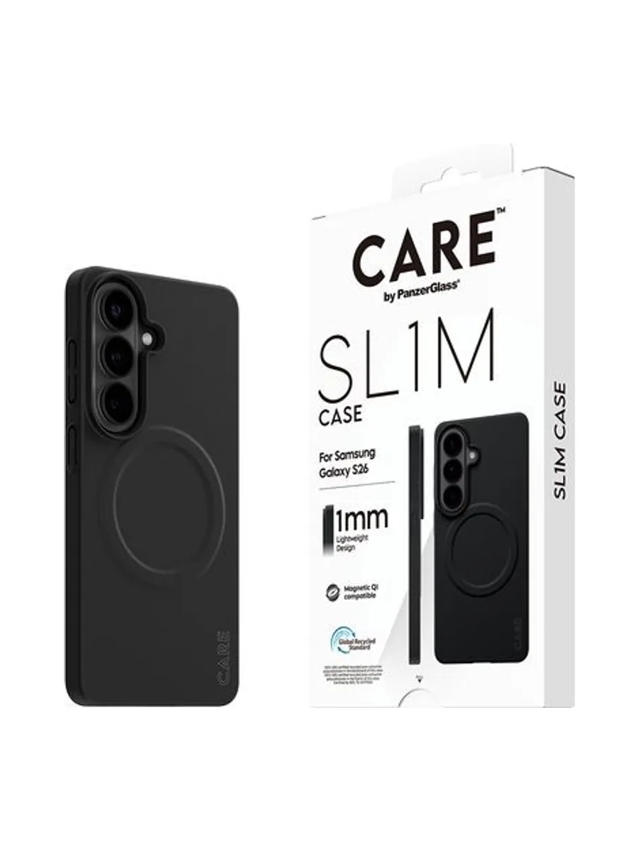 PanzerGlass CARE™ by ® SL1M Case Black w. Qi Samsung Galaxy S26 mobile phone case 6
