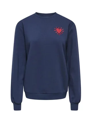 Sweat Marine/Rouge Femme Only Lelanor 1