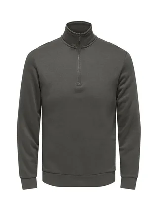 Sweat Gris Foncé Homme Only & Sons Chases 1