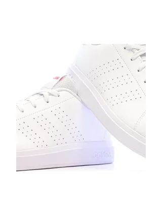 Baskets Blanc/Rose Fille Adidas Advantage 7