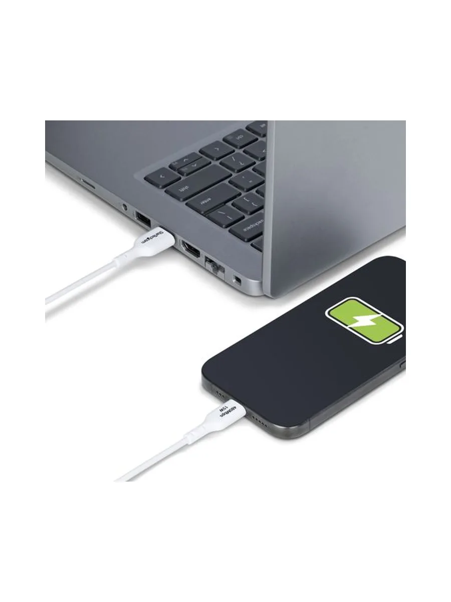 3m White USB-A to USB-C Charging Cable 7