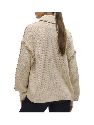 Pull Beige Femme Vero Moda Newcream 2