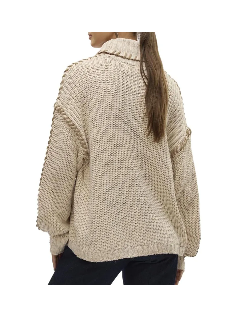 Pull Beige Femme Vero Moda Newcream 3
