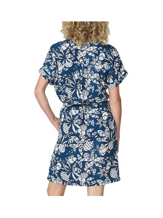 Robe Marine à Fleurs Femme TBS JANIEROB 2