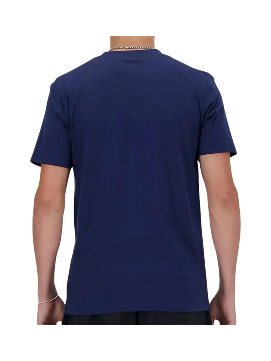 T-shirt Marine Homme New Balance Stacked Logo 3