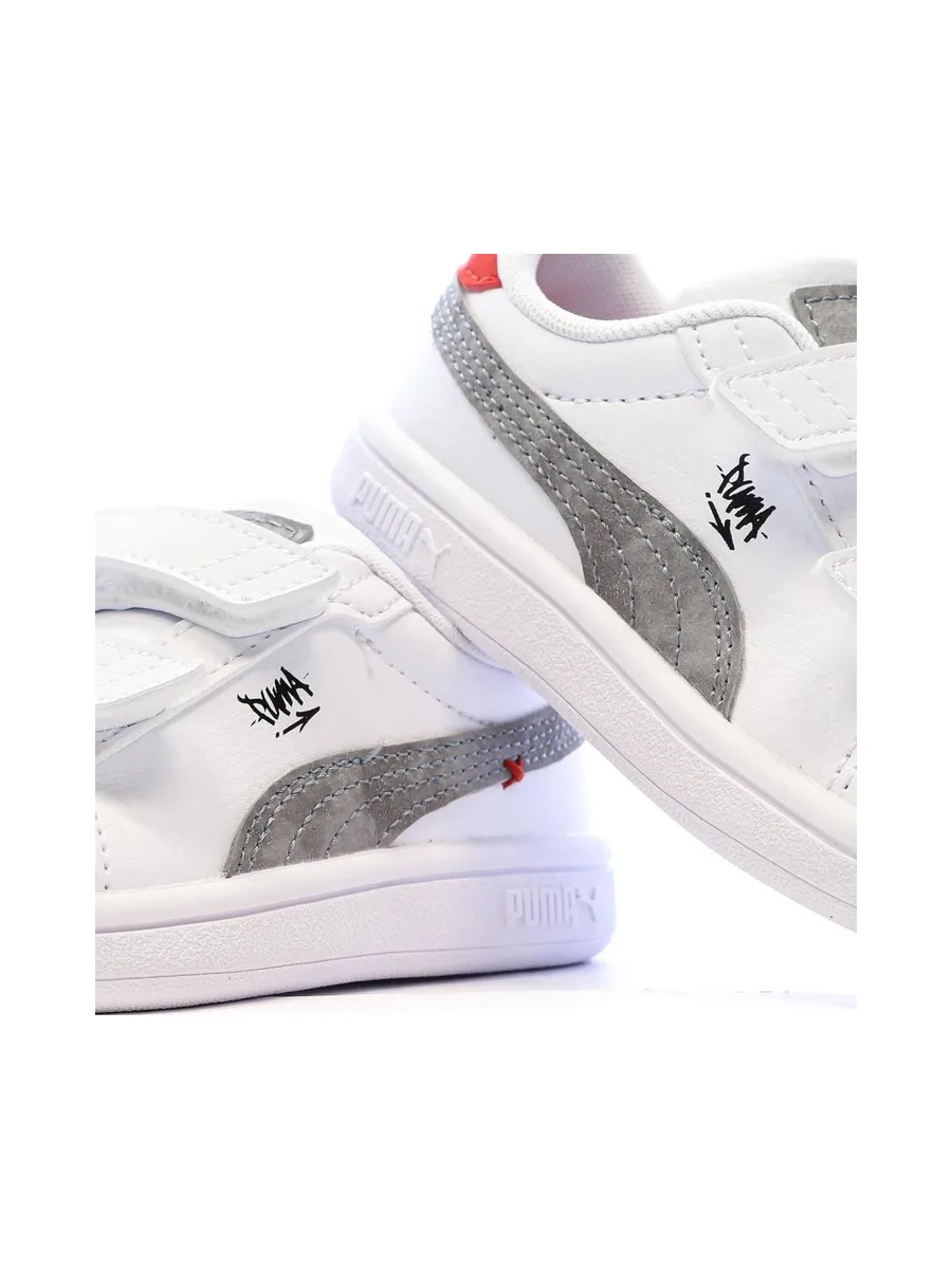 Baskets Blanc Garçon Puma Smash 3.0 Mid 9 8