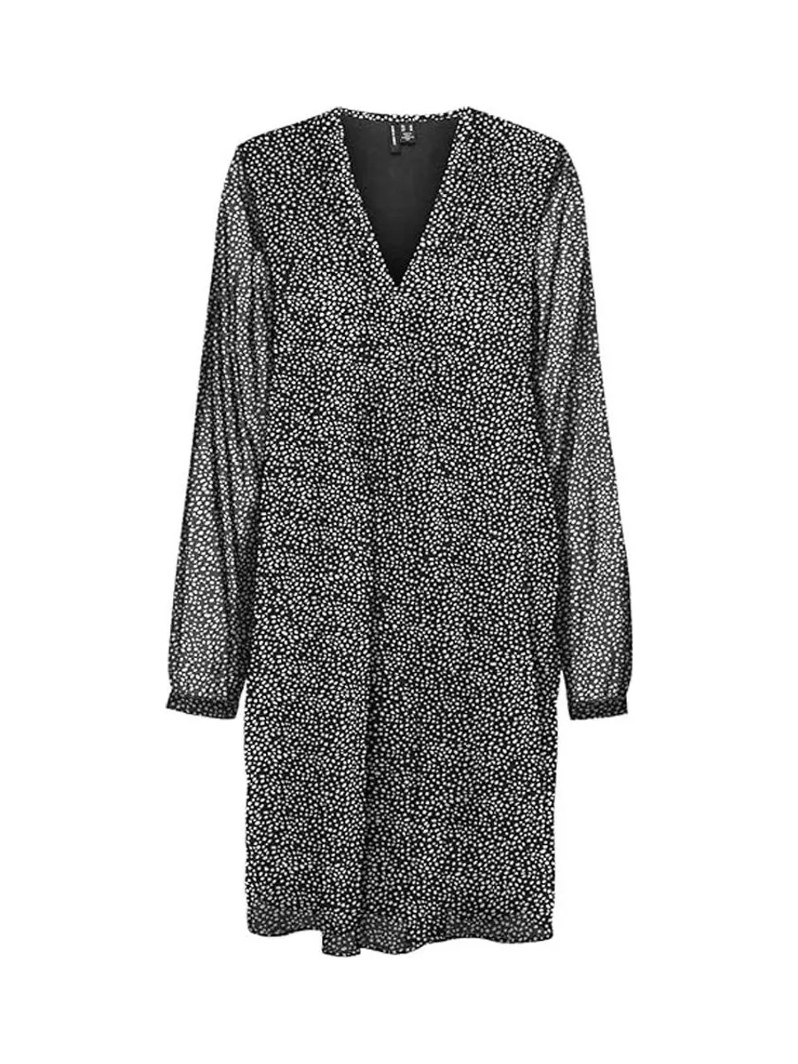 Robe Noire à Motifs Femme Vero Moda Holly 2