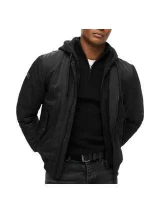 Veste Noir Homme Superdry Hooded 1