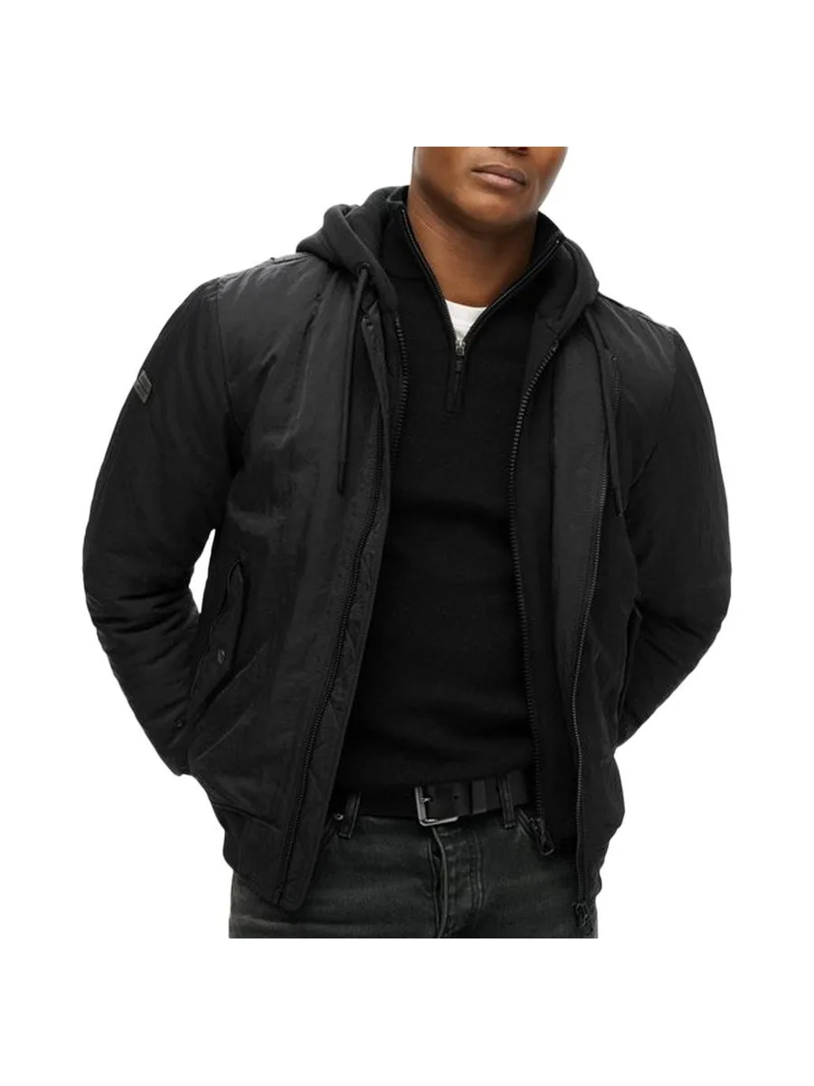 Veste Noir Homme Superdry Hooded 2