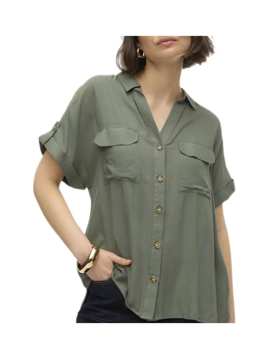 Chemise Verte Femme Vero Moda Bumpy 2