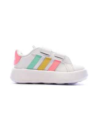 Baskets Blanches/Roses Fille Adidas Grand Court 2.0 IE1371 2