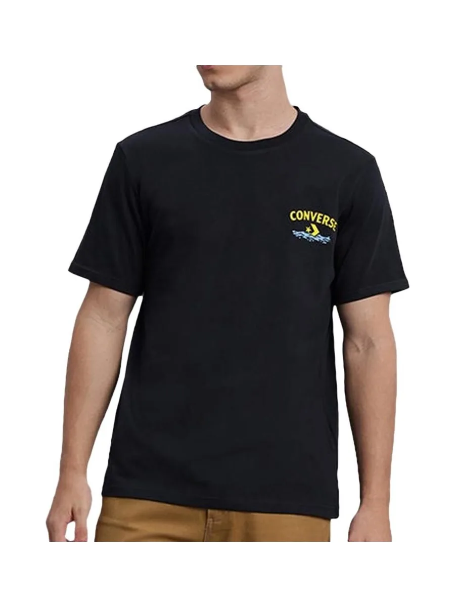 T-shirt Noir Homme Converse River 2